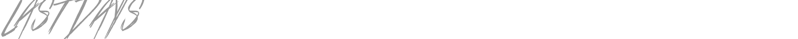 Last Days font preview